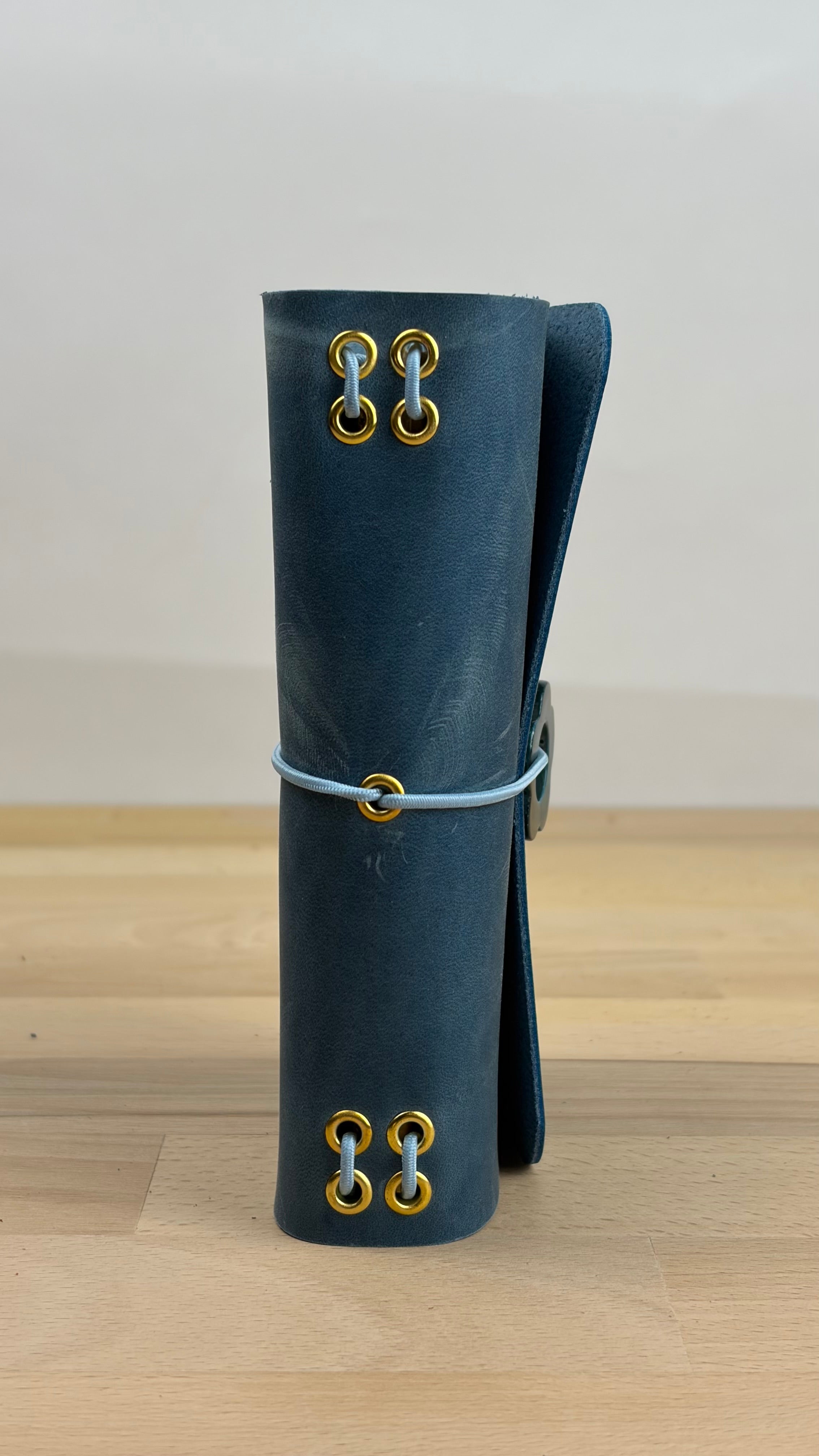 A6 Echtleder Journal Cover | Ozeanblau