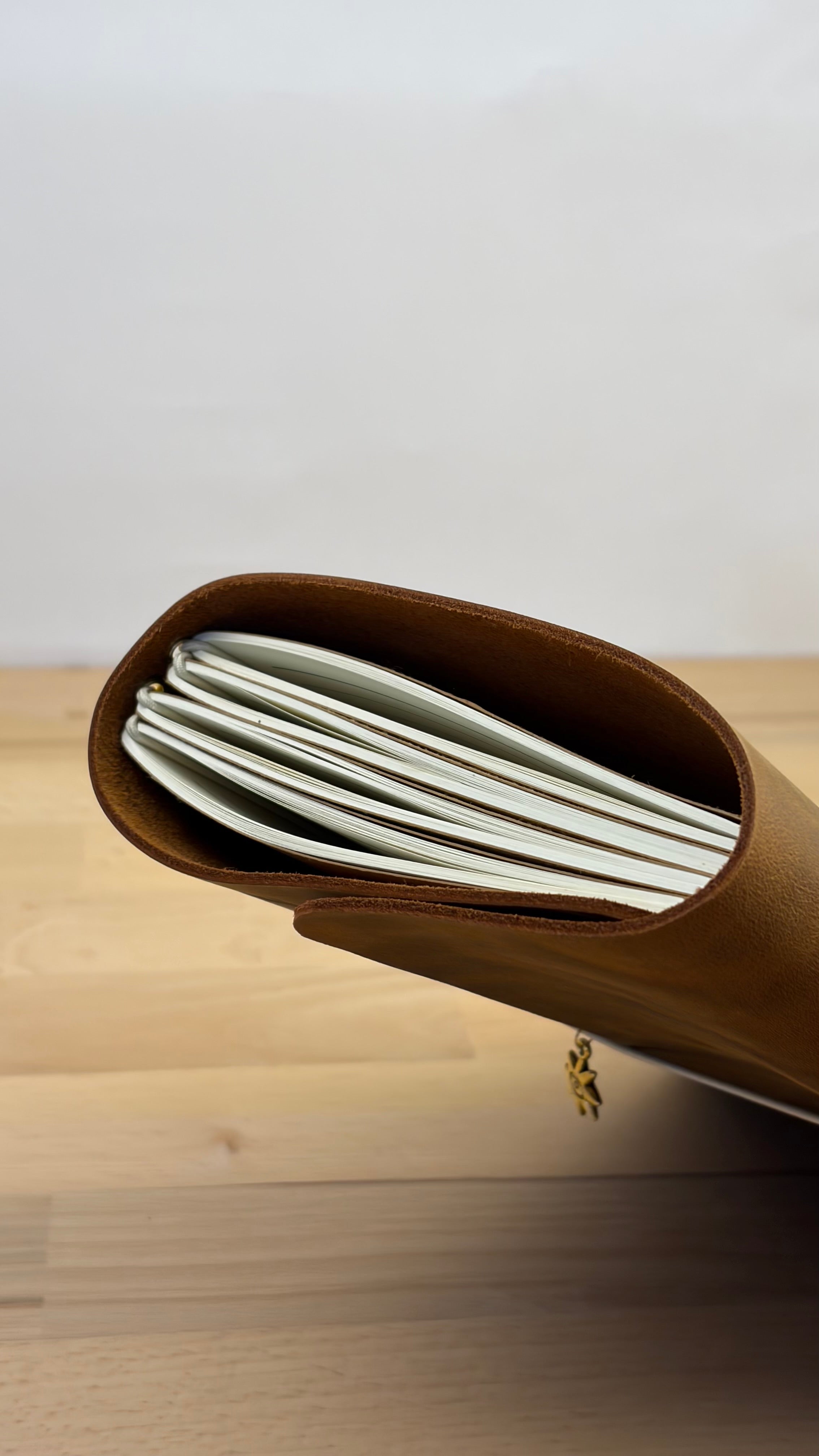 A5 Echtleder Journal Cover | Cognac