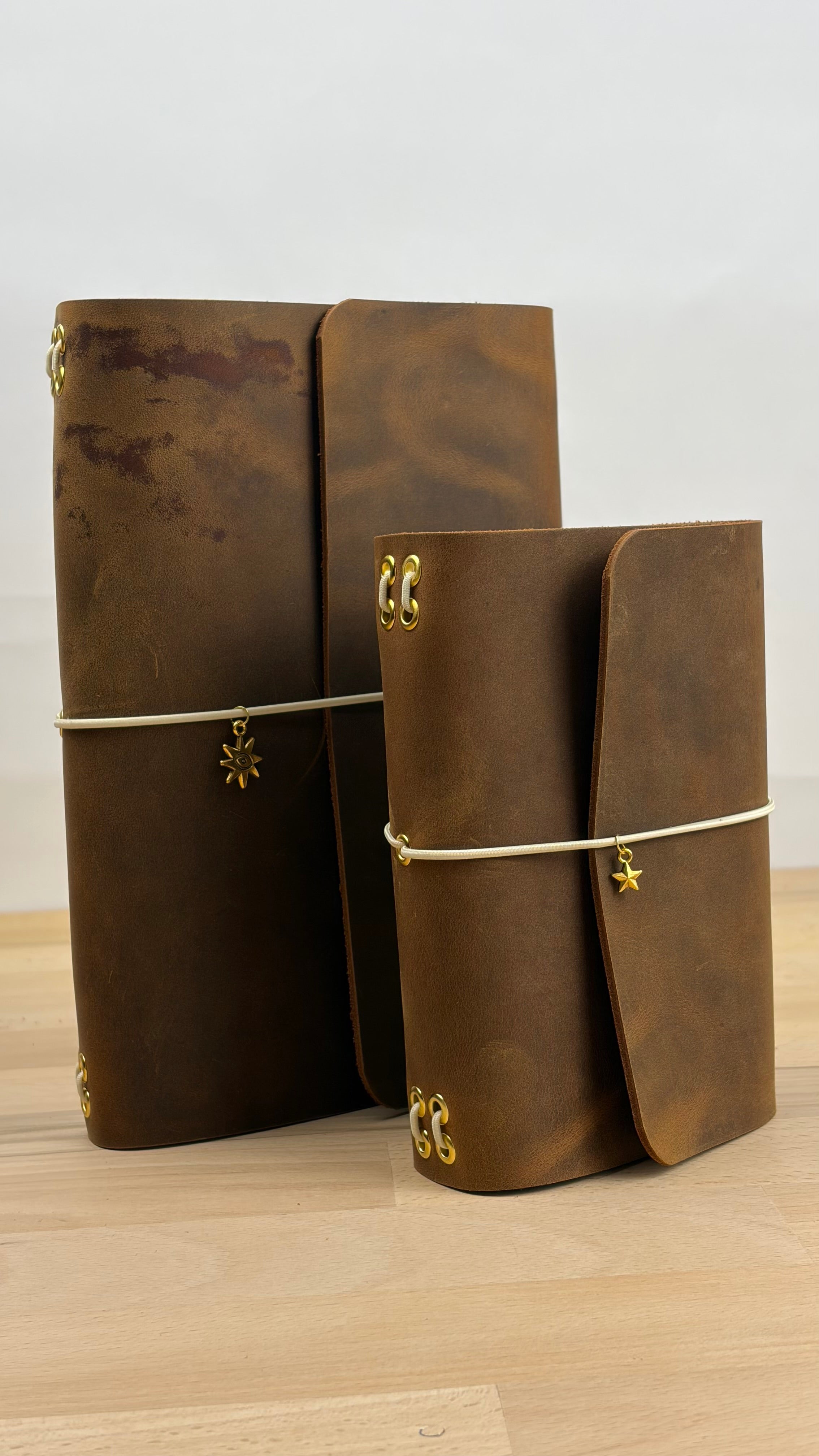 A6 Echtleder Journal Cover | Cognac