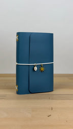 A6 Kunstleder Journal Cover | Hellblau