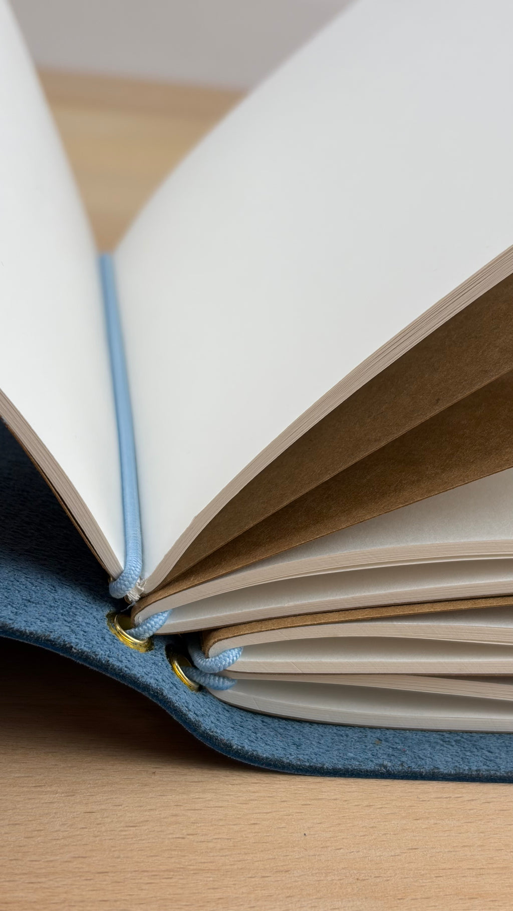 A6 Echtleder Journal Cover | Ozeanblau