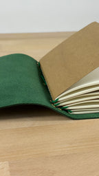 A6 Echtleder Journal Cover | Waldgrün