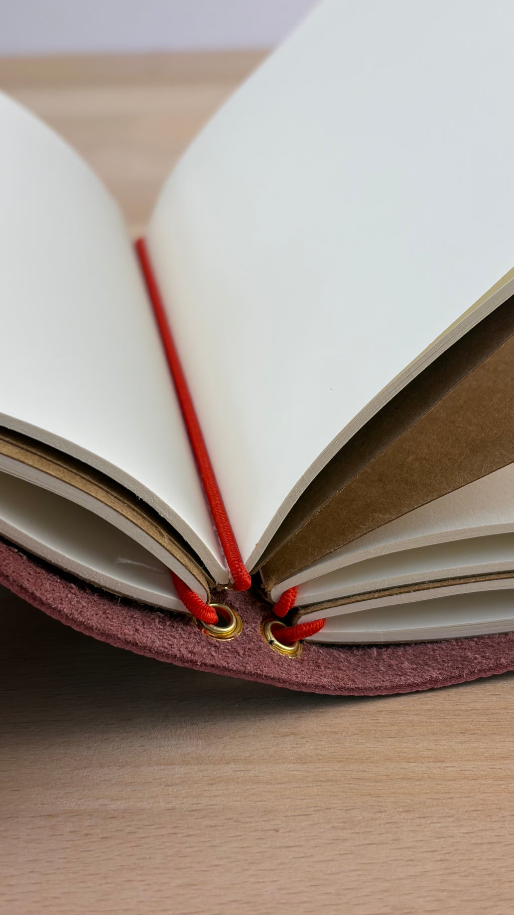 A6 Echtleder Journal Cover | Dunkelrot