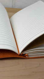 A5 Echtleder Journal Cover | Orange
