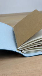A6 Kunstleder Journal Cover | Hellblau