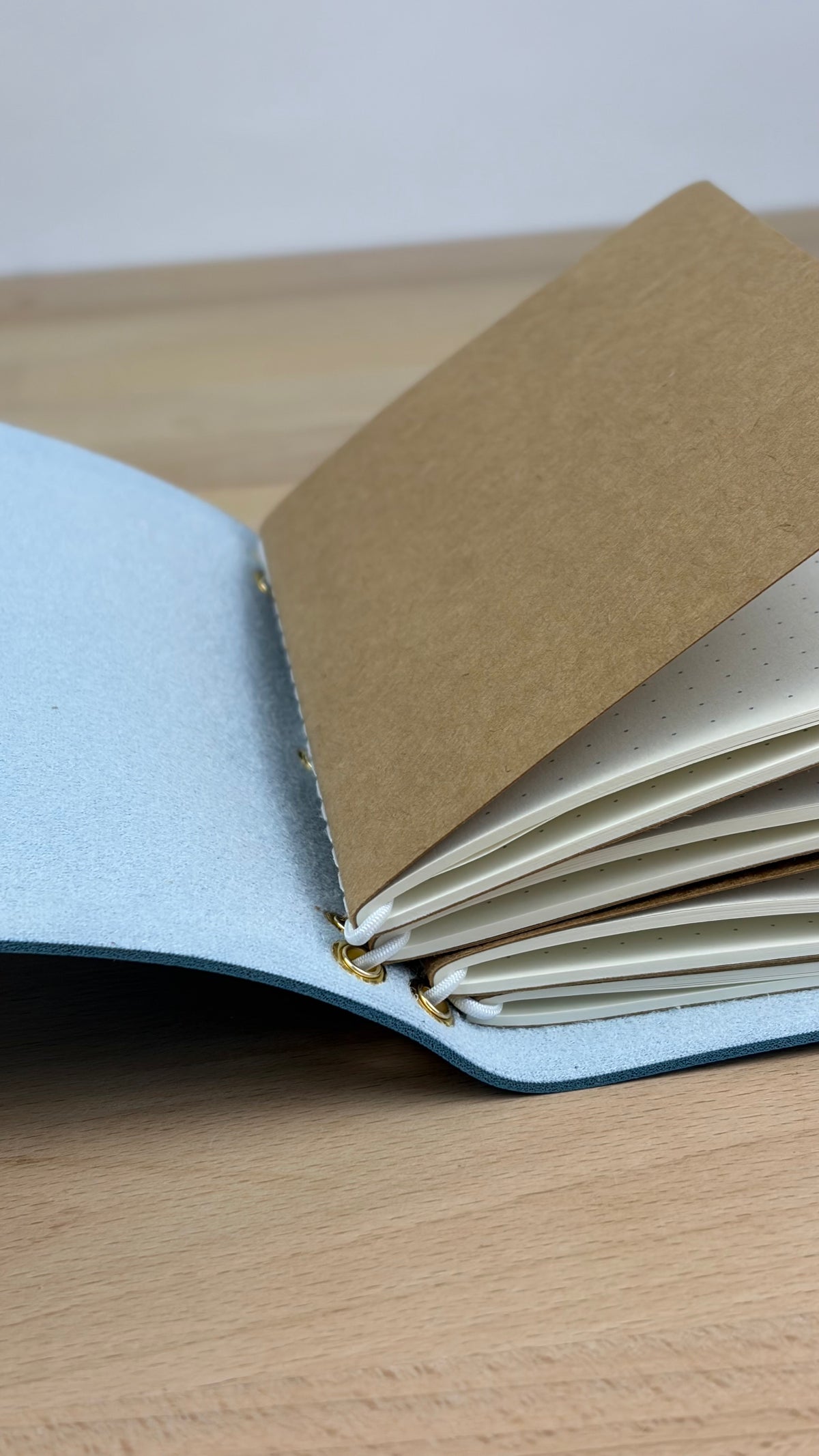 A6 Kunstleder Journal Cover | Hellblau