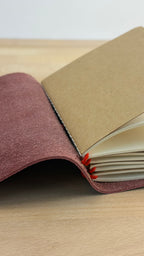 A6 Echtleder Journal Cover | Dunkelrot