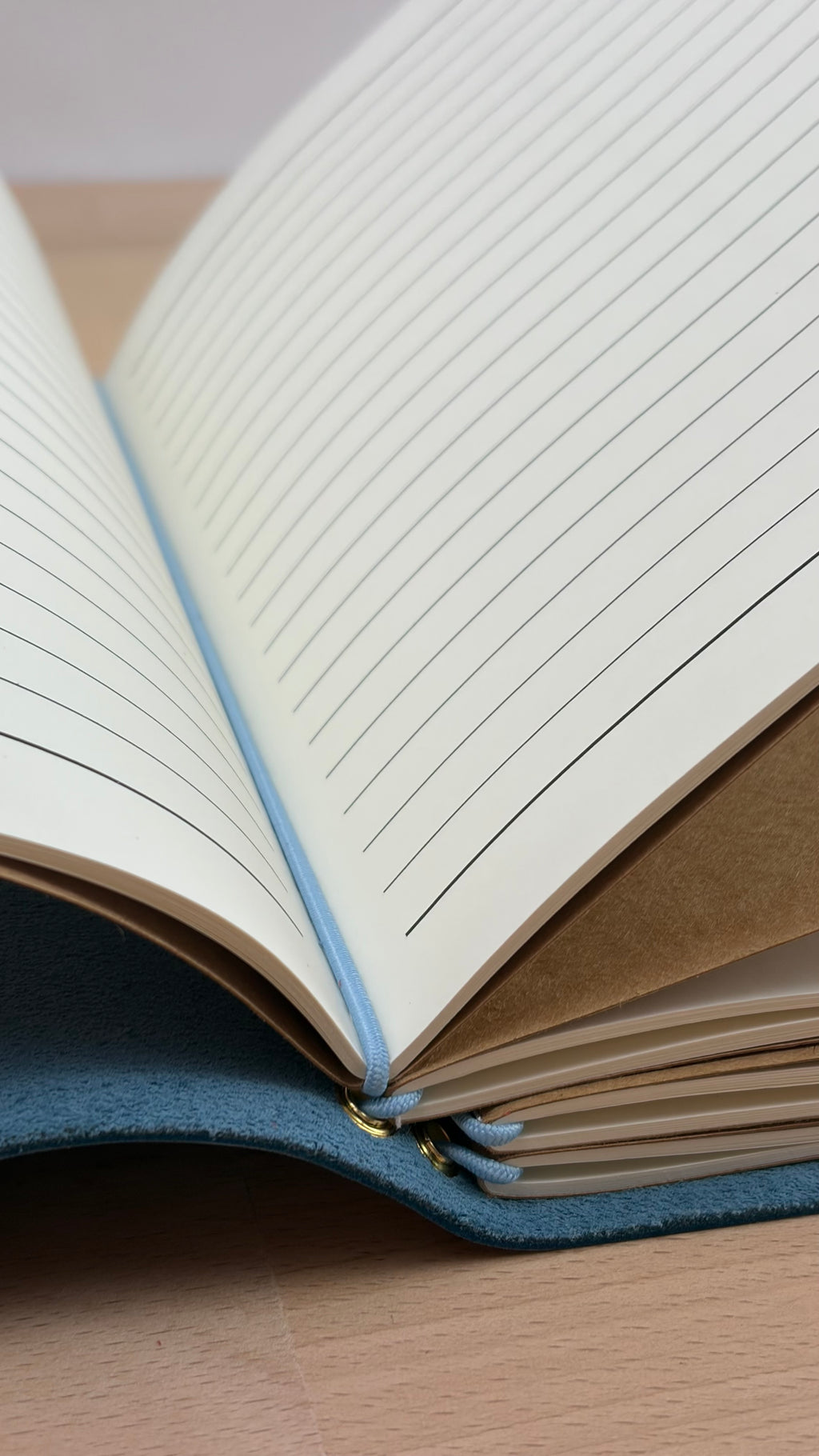 A5 Echtleder Journal Cover | Ozeanblau