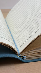 A5 Echtleder Journal Cover | Ozeanblau
