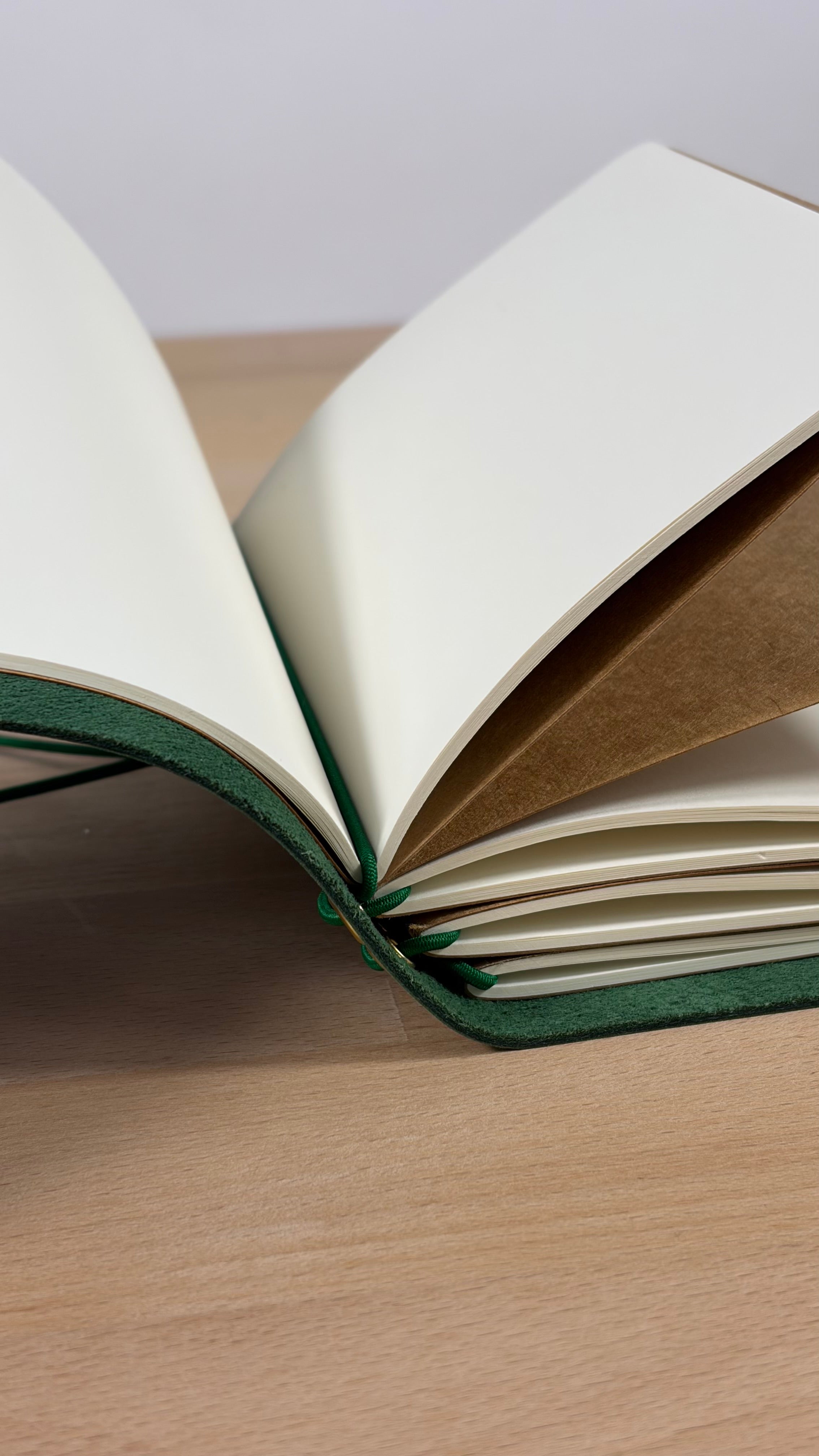 A6 Echtleder Journal Cover | Waldgrün