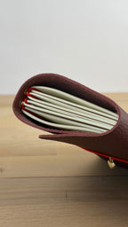 A6 Echtleder Journal Cover | Dunkelrot