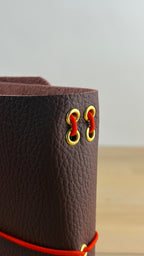 A6 Echtleder Journal Cover | Dunkelrot
