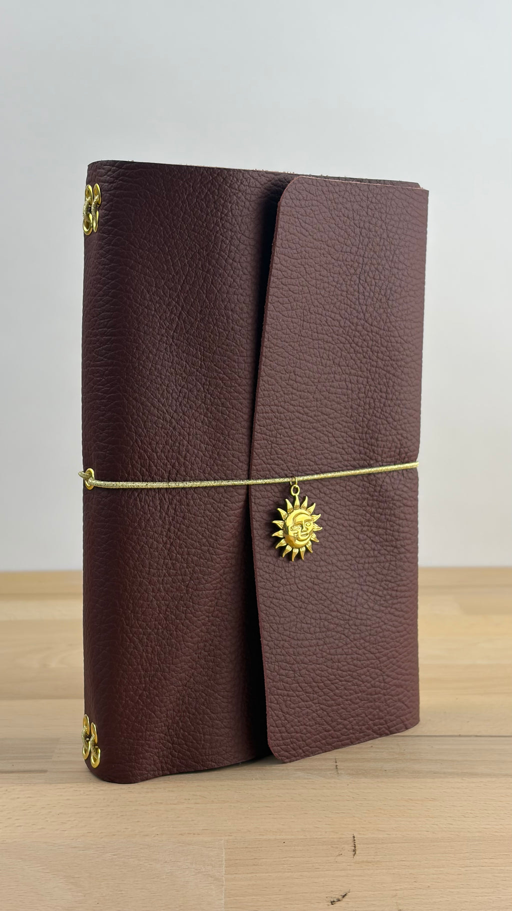 A5 Echtleder Journal Cover | Dunkelrot