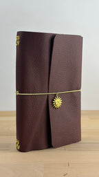A5 Echtleder Journal Cover | Dunkelrot