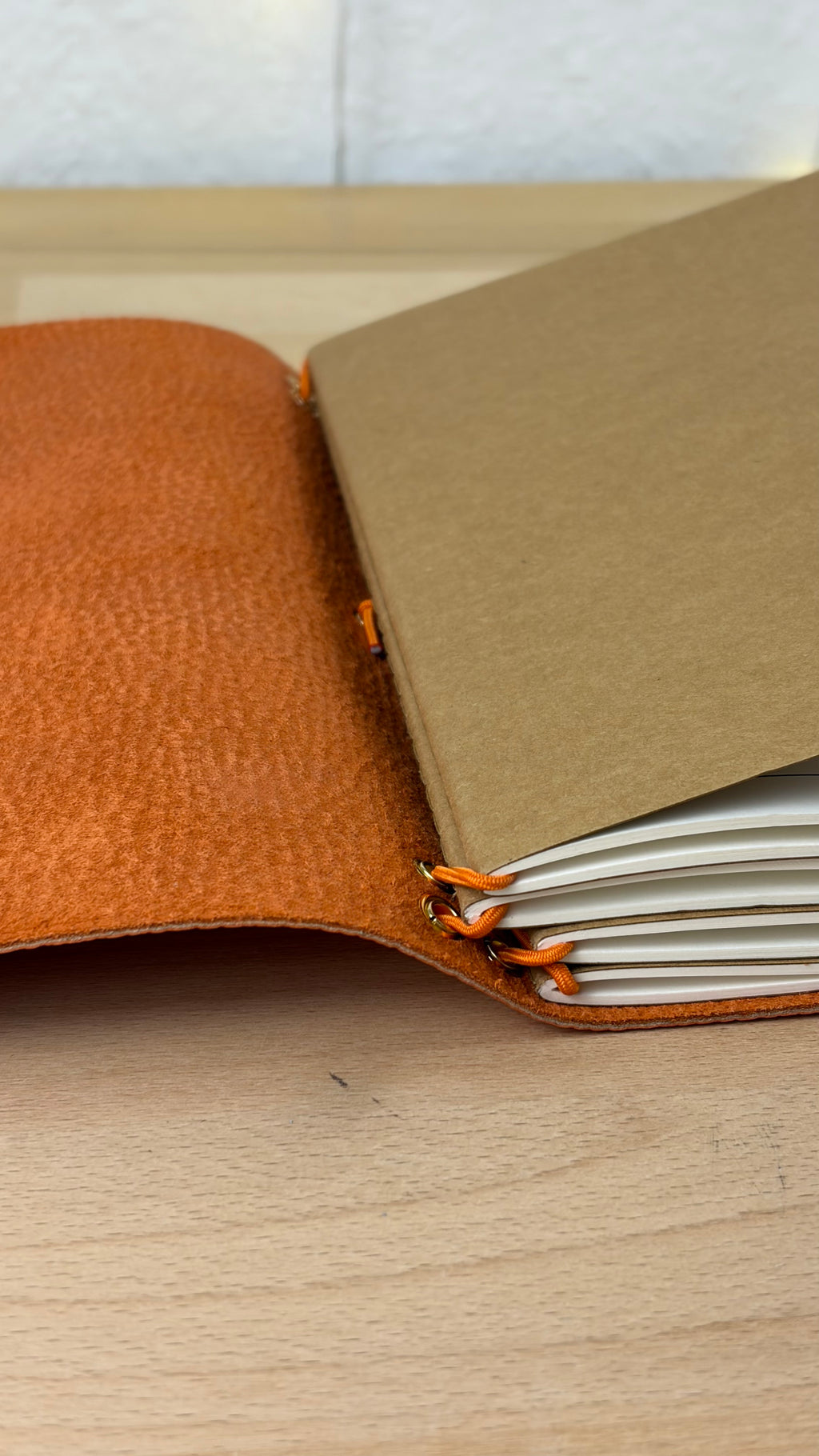 A5 Echtleder Journal Cover | Orange