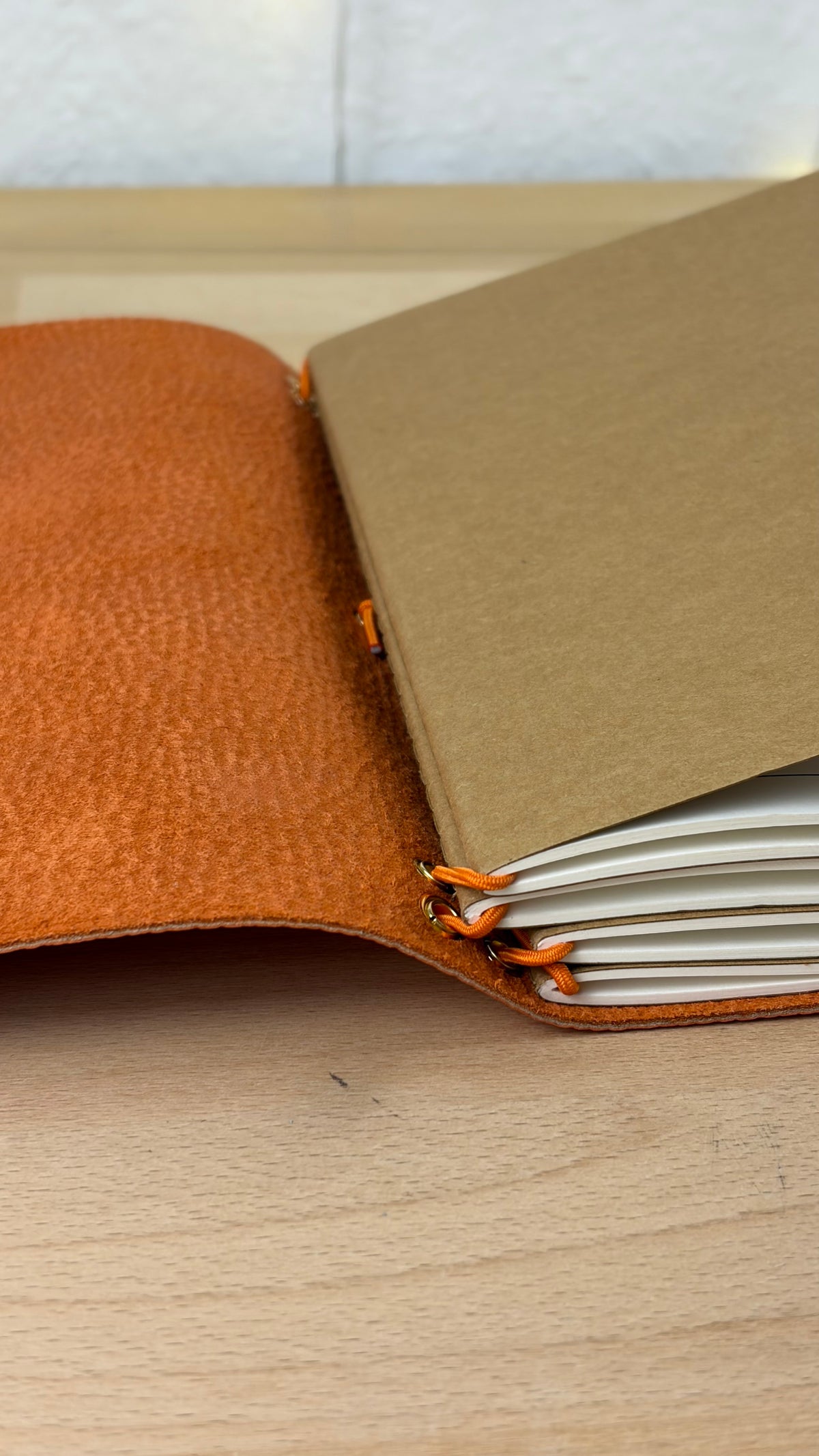 A5 Echtleder Journal Cover | Orange