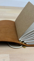 A6 Echtleder Journal Cover | Cognac