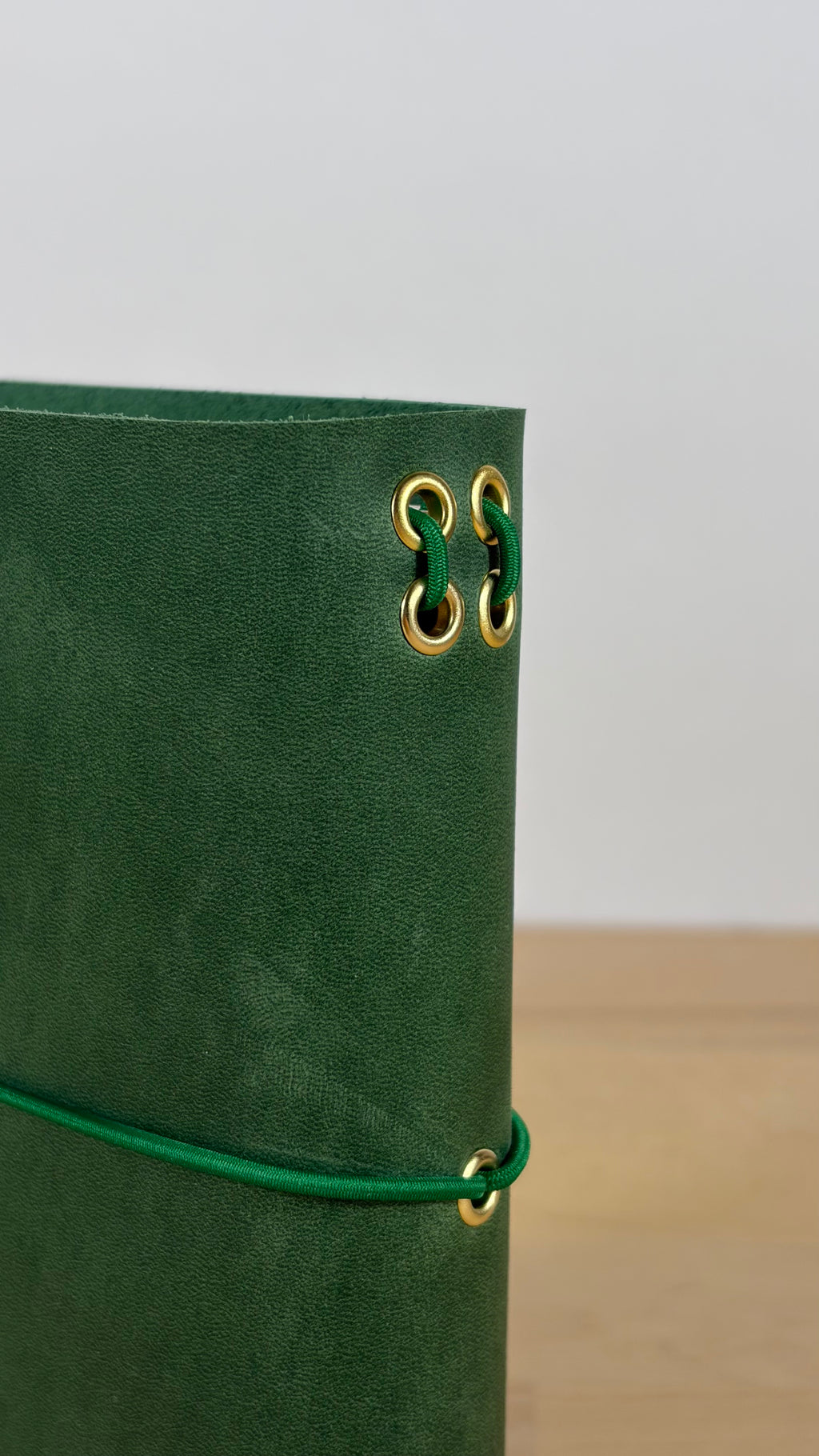 A6 Echtleder Journal Cover | Waldgrün