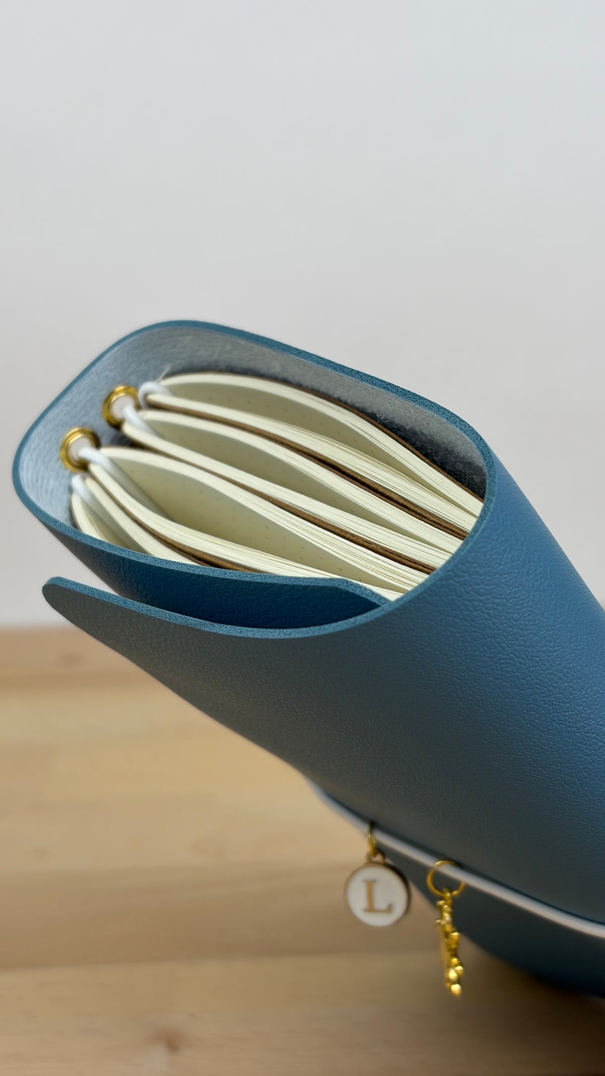 A6 Kunstleder Journal Cover | Hellblau