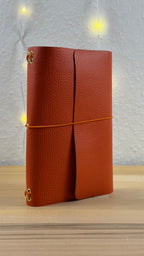 A5 Echtleder Journal Cover | Orange