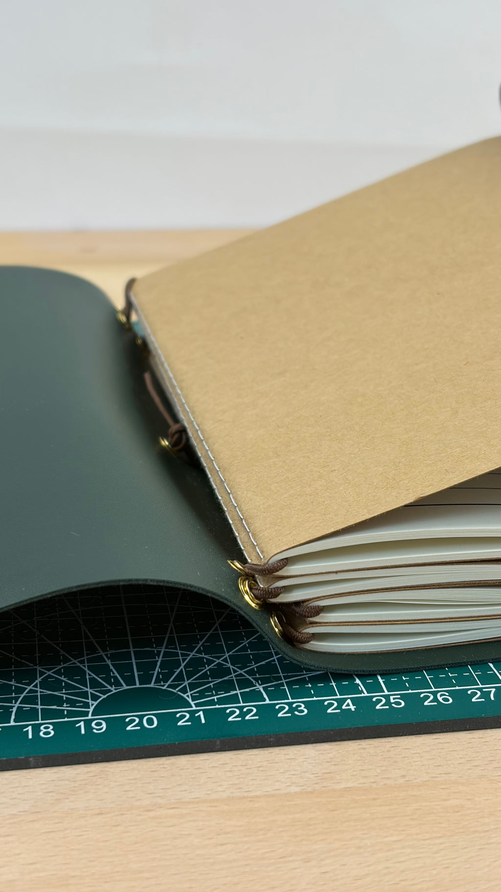 A5 Kunstleder Journal Cover | Dunkelgrün