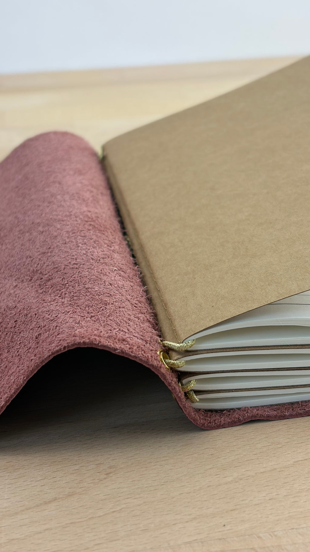 A5 Echtleder Journal Cover | Dunkelrot