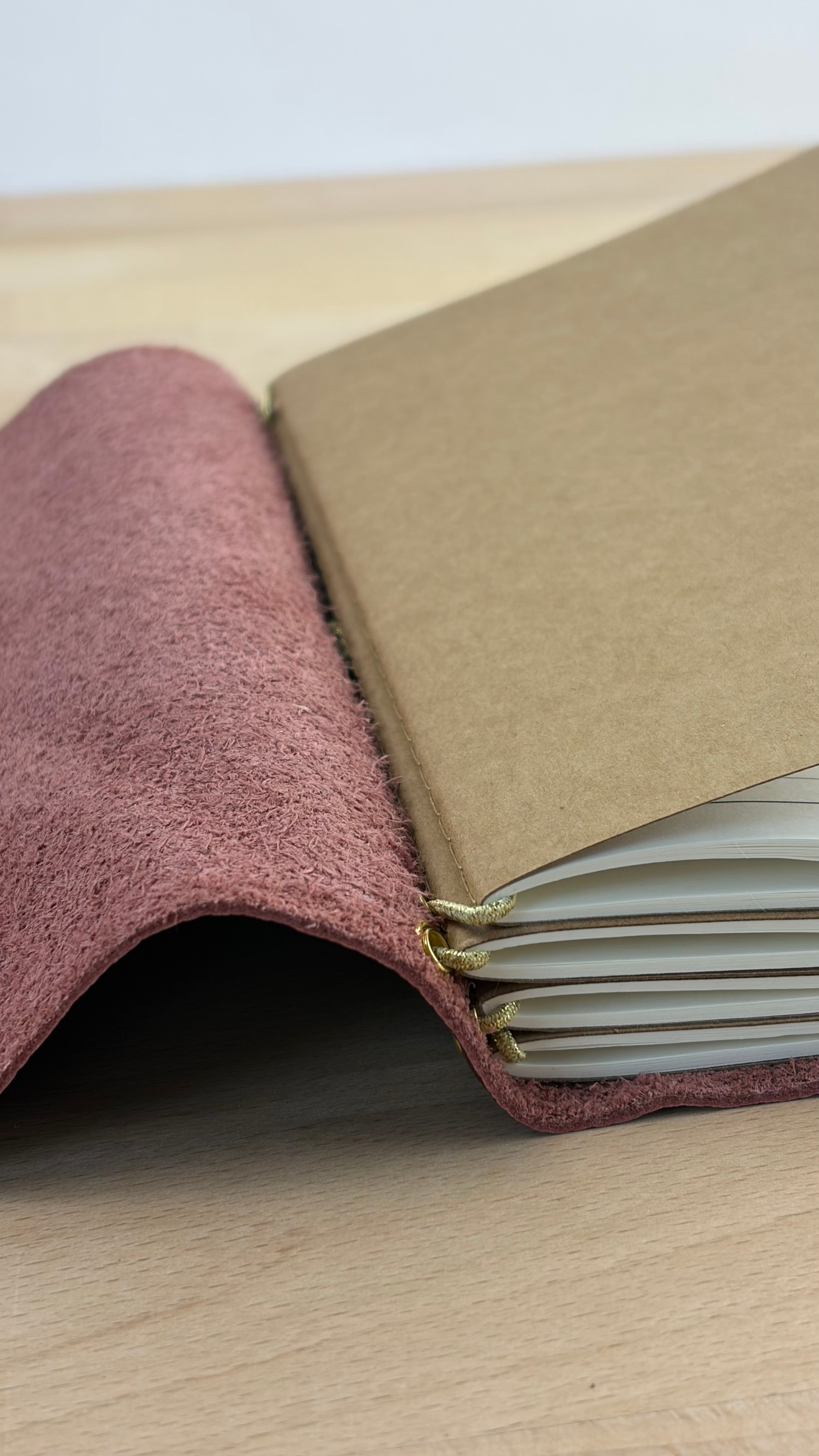 A5 Echtleder Journal Cover | Dunkelrot