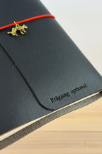 A5 Kunstleder Journal Cover | Schwarz