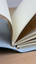 A6 Kunstleder Journal Cover | Hellblau