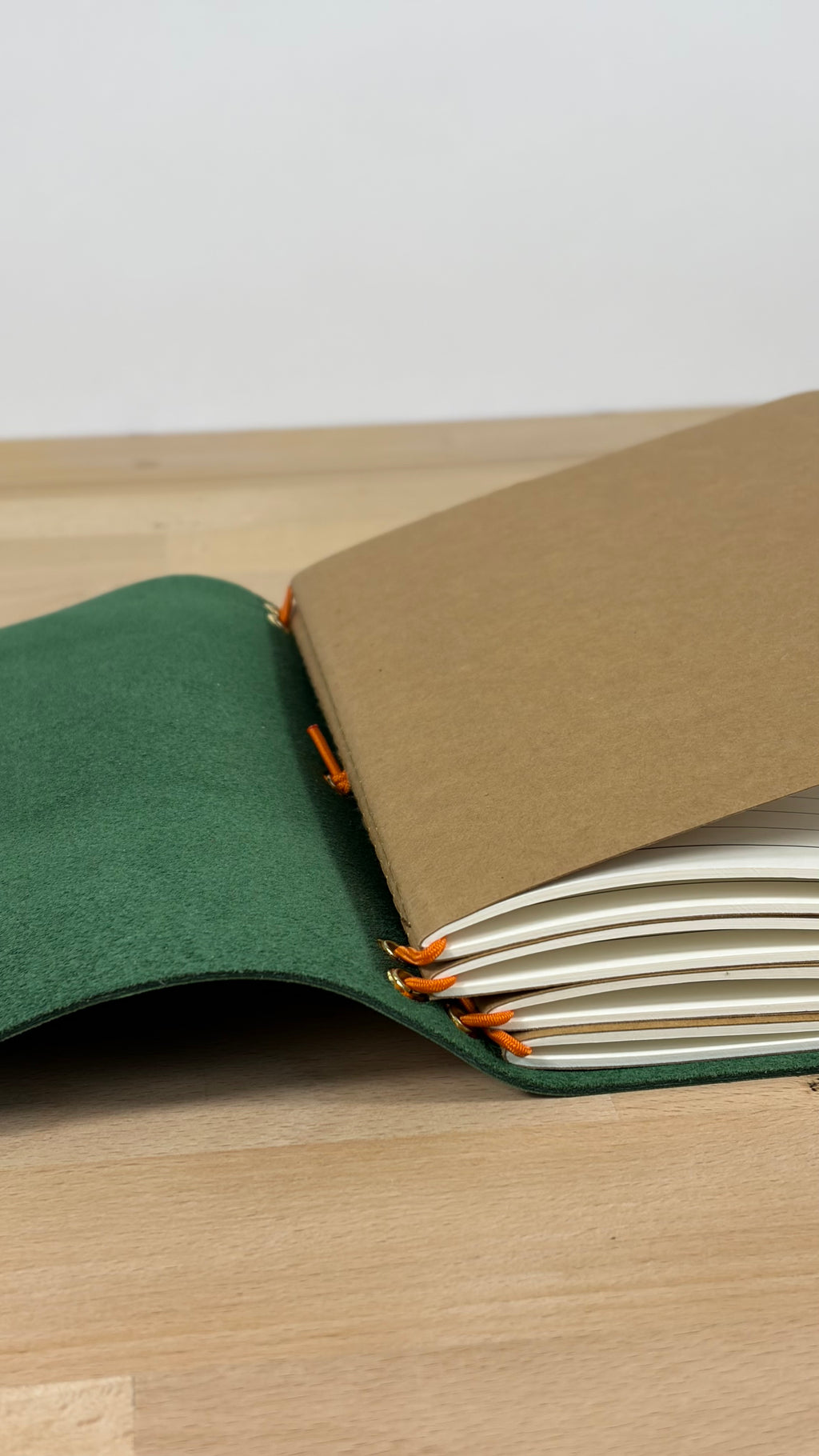 A5 Echtleder Journal Cover | Waldgrün