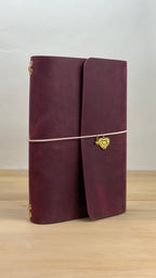 A5 Echtleder Journal Cover | Magenta