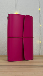 A5 Echtleder Journal Cover | Pink