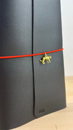 A5 Kunstleder Journal Cover | Schwarz
