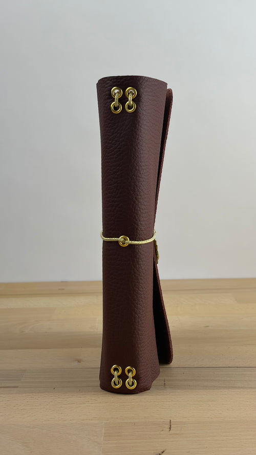 A5 Echtleder Journal Cover | Dunkelrot