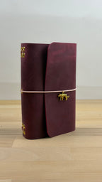A6 Echtleder Journal Cover | Magenta