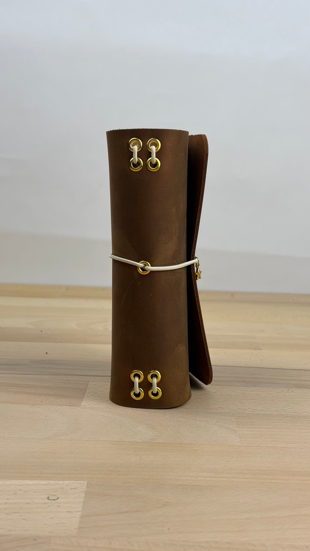 A6 Echtleder Journal Cover | Cognac