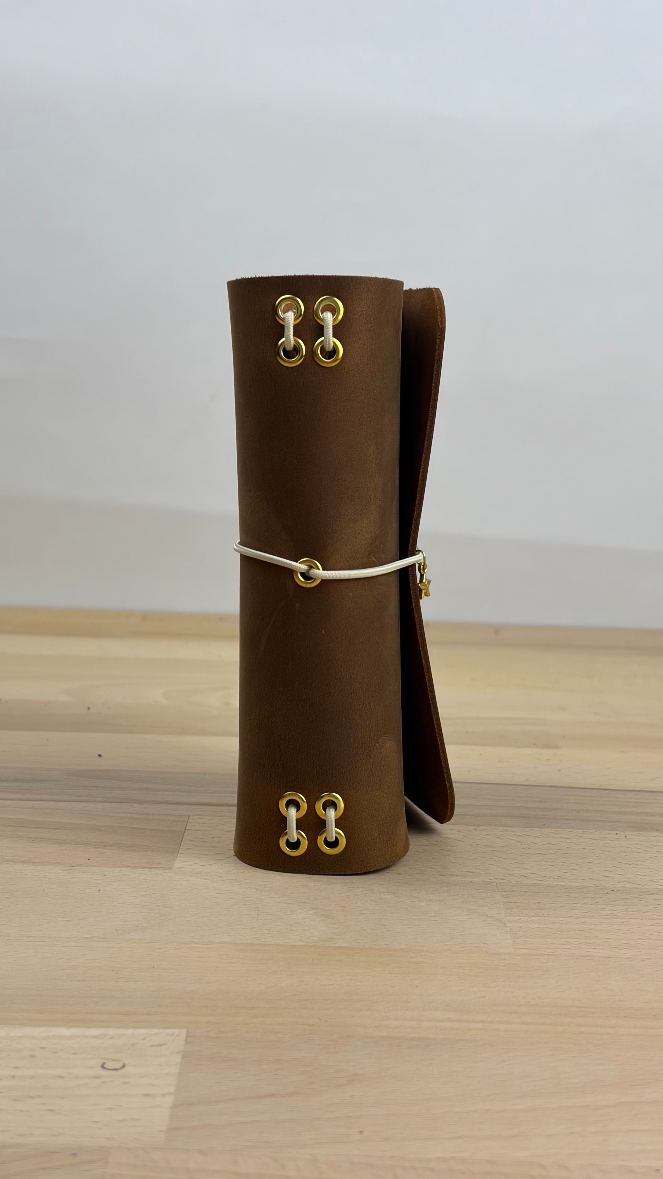 A6 Echtleder Journal Cover | Cognac