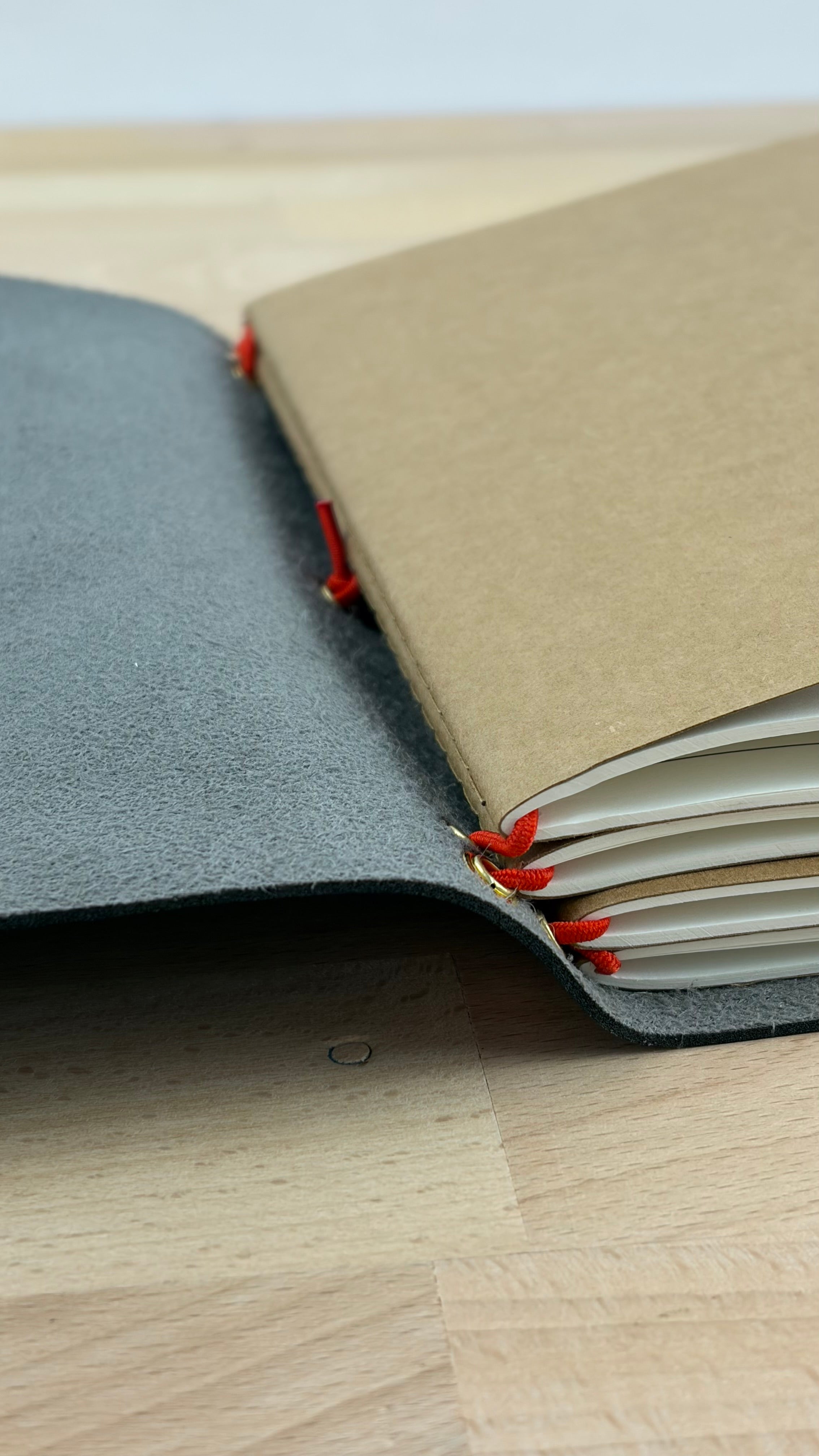 A5 Kunstleder Journal Cover | Schwarz