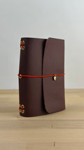 A6 Echtleder Journal Cover | Dunkelrot