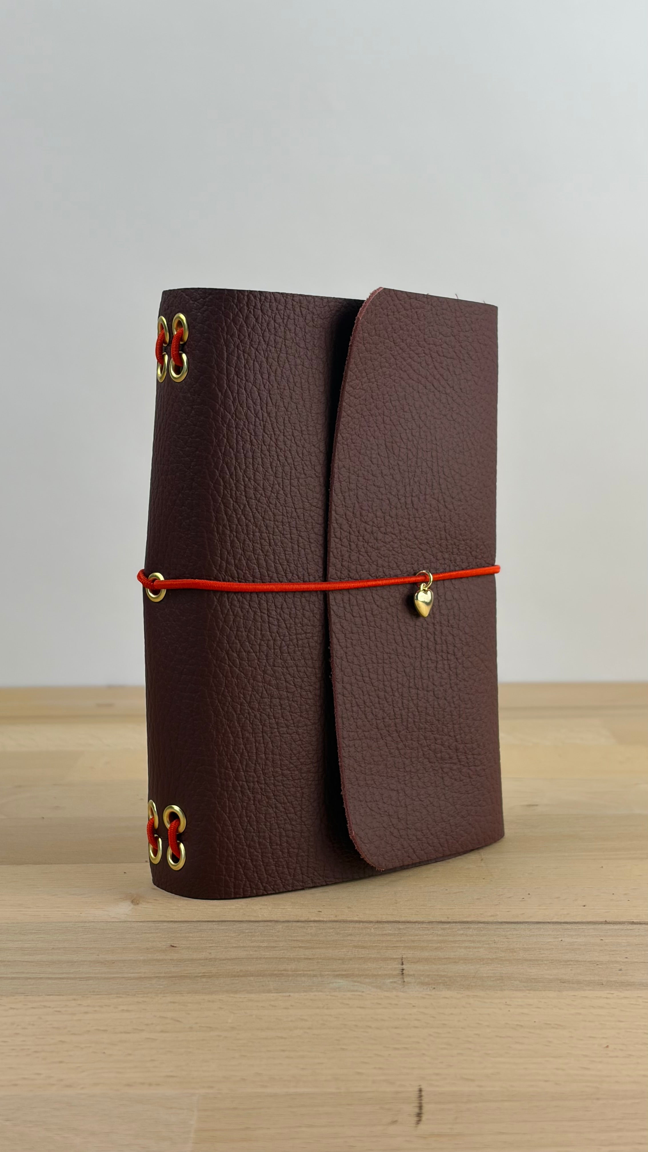 A6 Echtleder Journal Cover | Dunkelrot