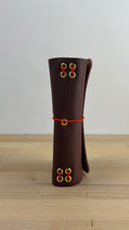 A6 Echtleder Journal Cover | Dunkelrot