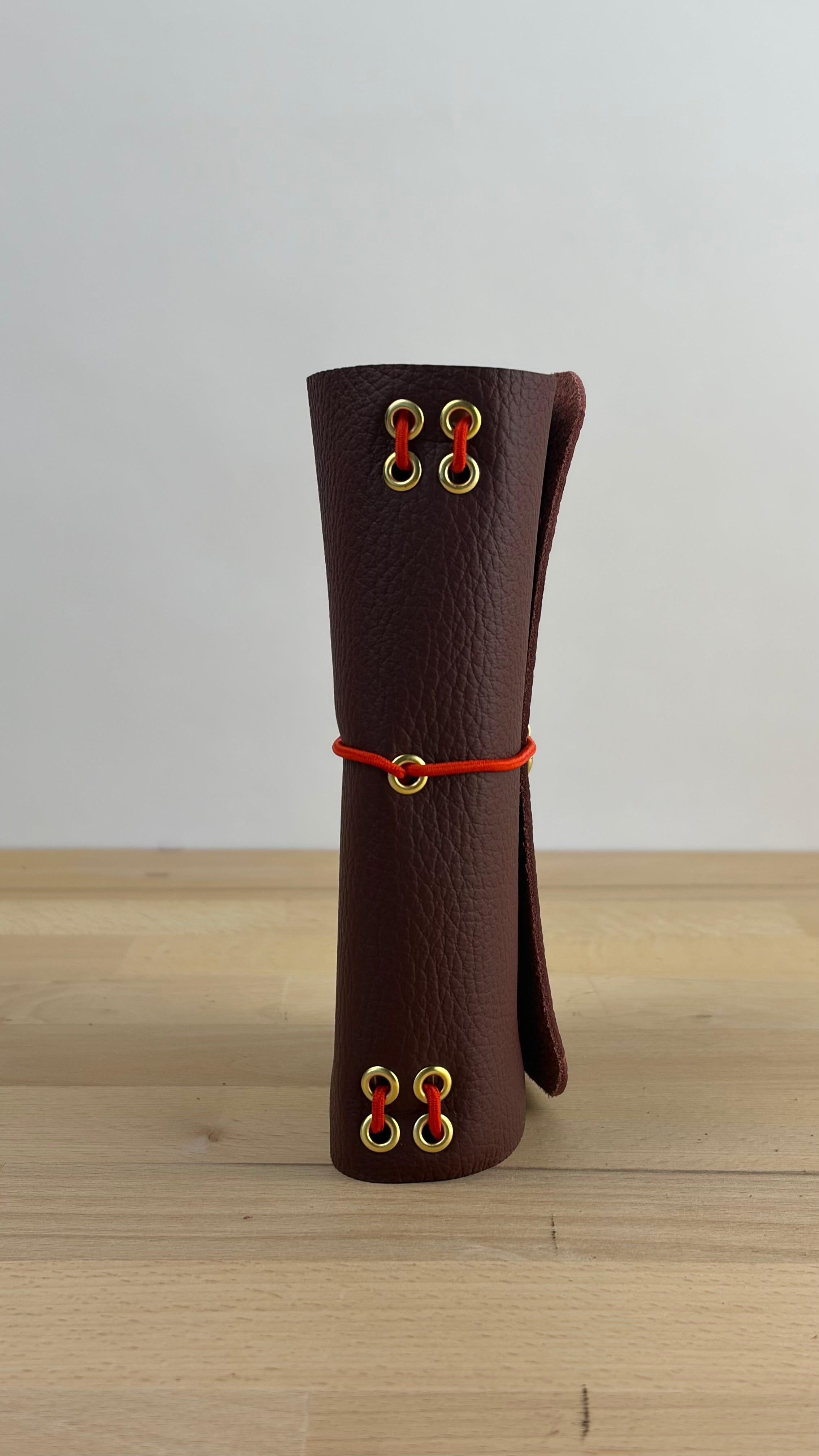 A6 Echtleder Journal Cover | Dunkelrot