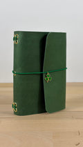 A6 Echtleder Journal Cover | Waldgrün
