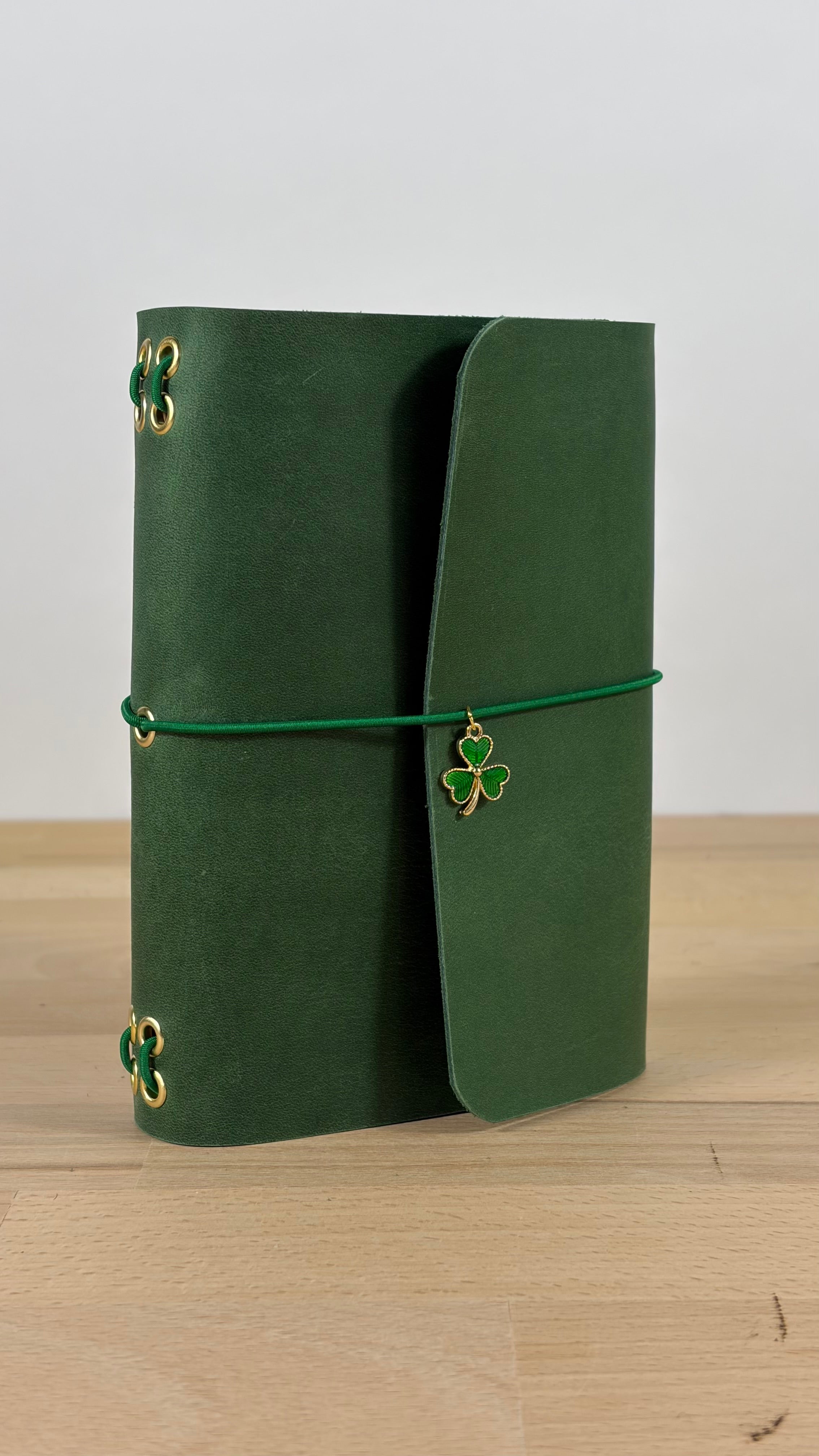 A6 Echtleder Journal Cover | Waldgrün