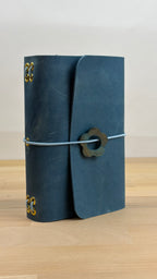 A6 Echtleder Journal Cover | Ozeanblau