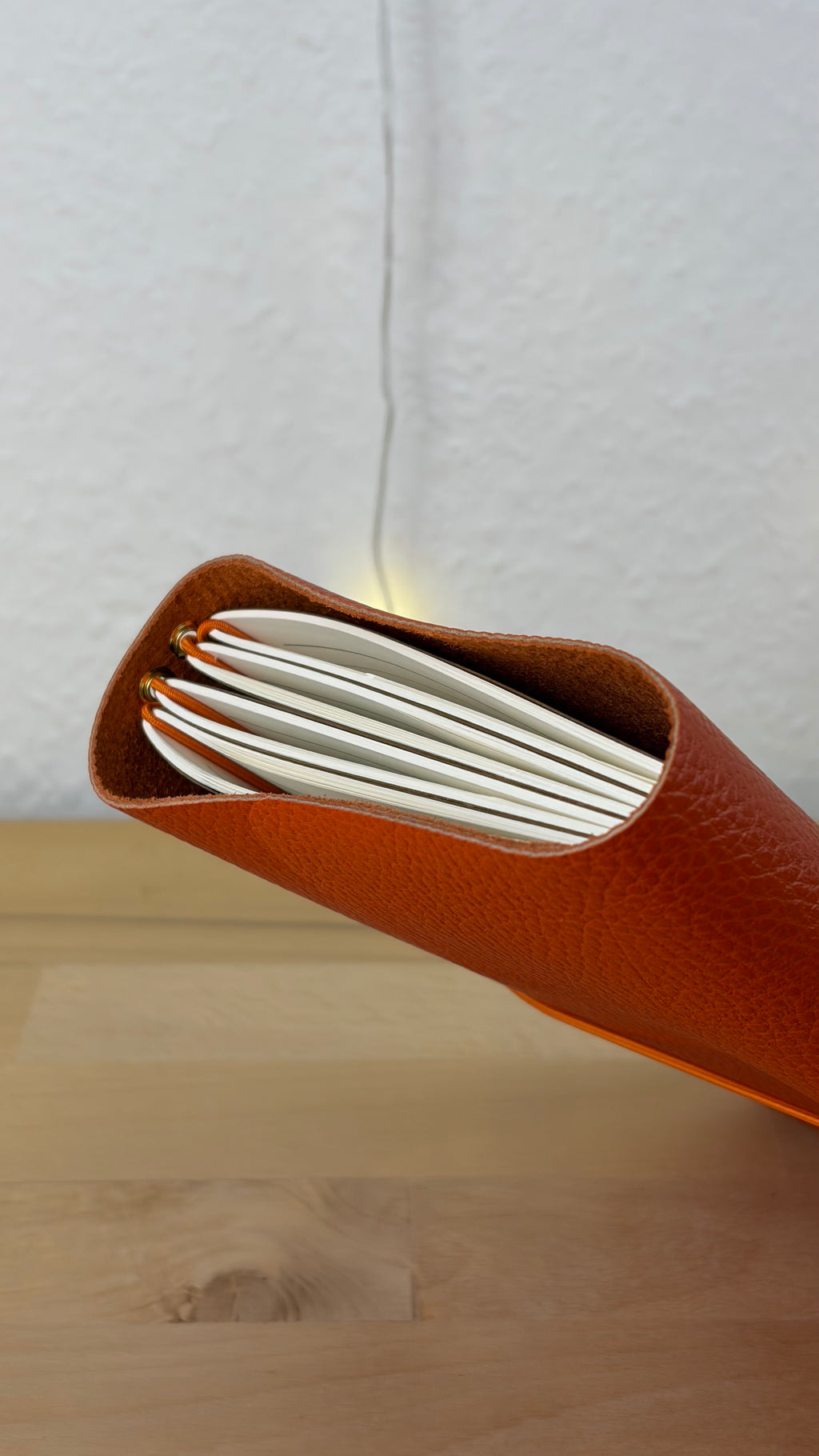 A5 Echtleder Journal Cover | Orange
