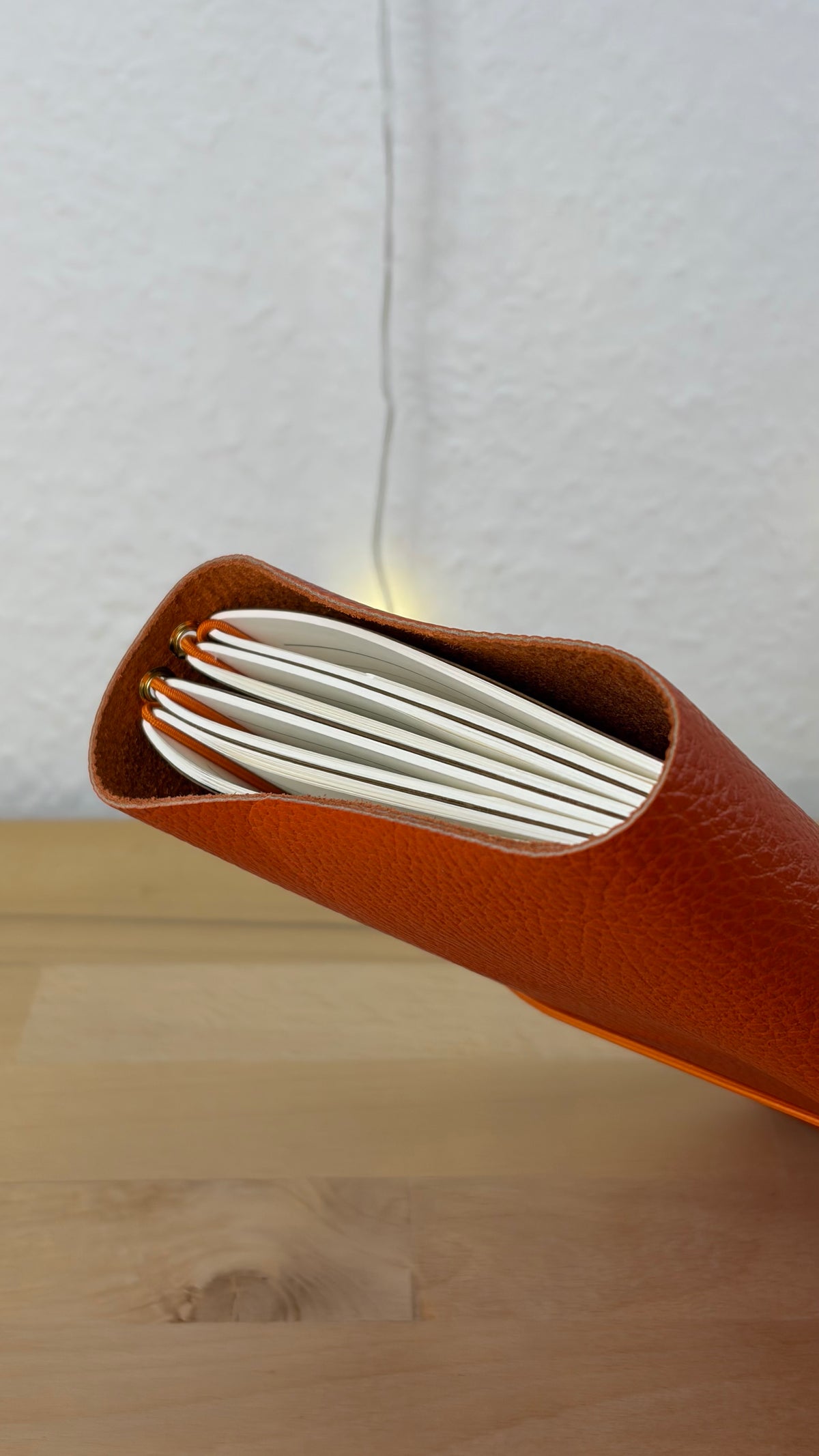 A5 Echtleder Journal Cover | Orange