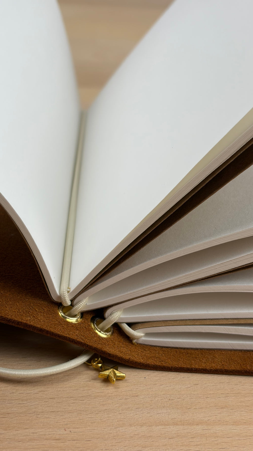 A6 Echtleder Journal Cover | Cognac