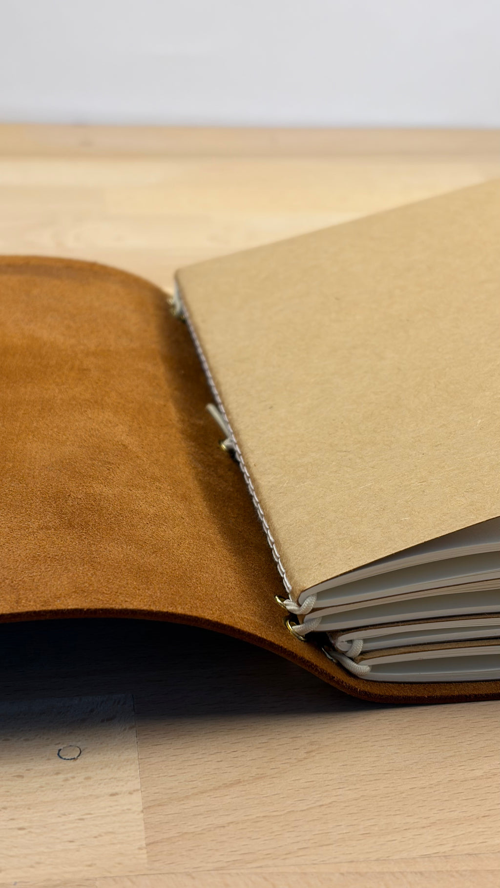 A5 Echtleder Journal Cover | Cognac