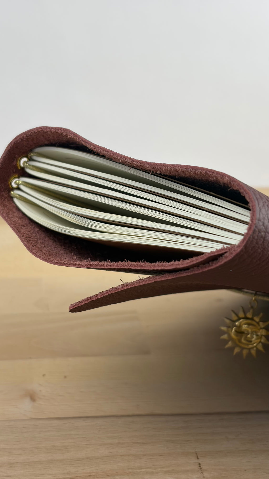 A5 Echtleder Journal Cover | Dunkelrot
